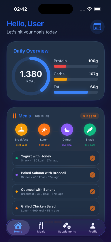 Tracksy app dark mode